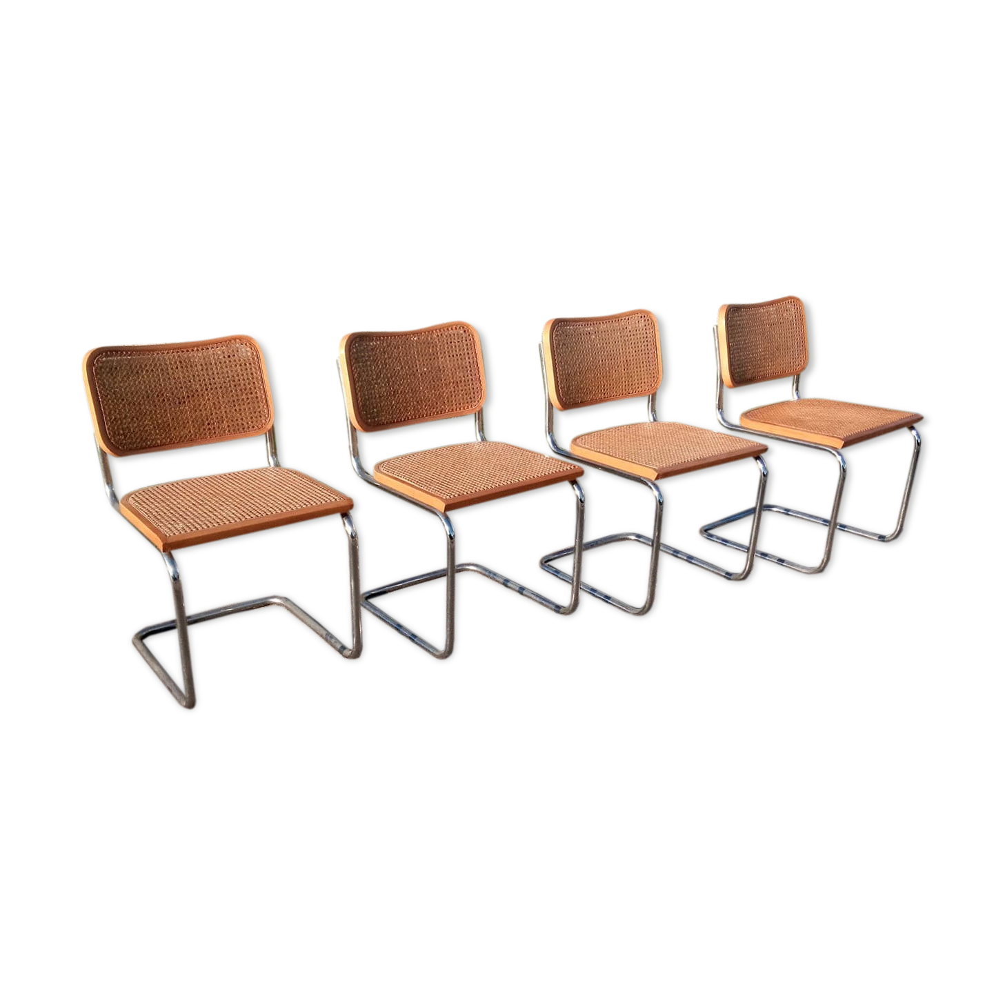 4 chairs b32 cesca by Marcel Breuer