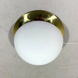 Glashütte Limburg ceiling lamp brass & satin glass
