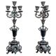 19th-Century Four-Armed Candleholders, 1890s, Set of 2
