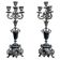 19th-Century Four-Armed Candleholders, 1890s, Set of 2