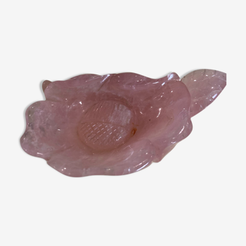 Empty pocket in rose quartz