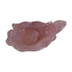 Empty pocket in rose quartz