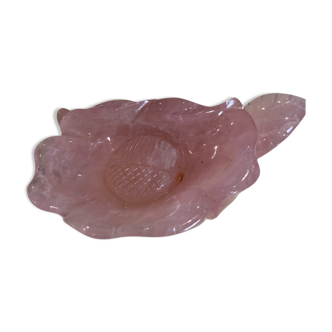 Empty pocket in rose quartz