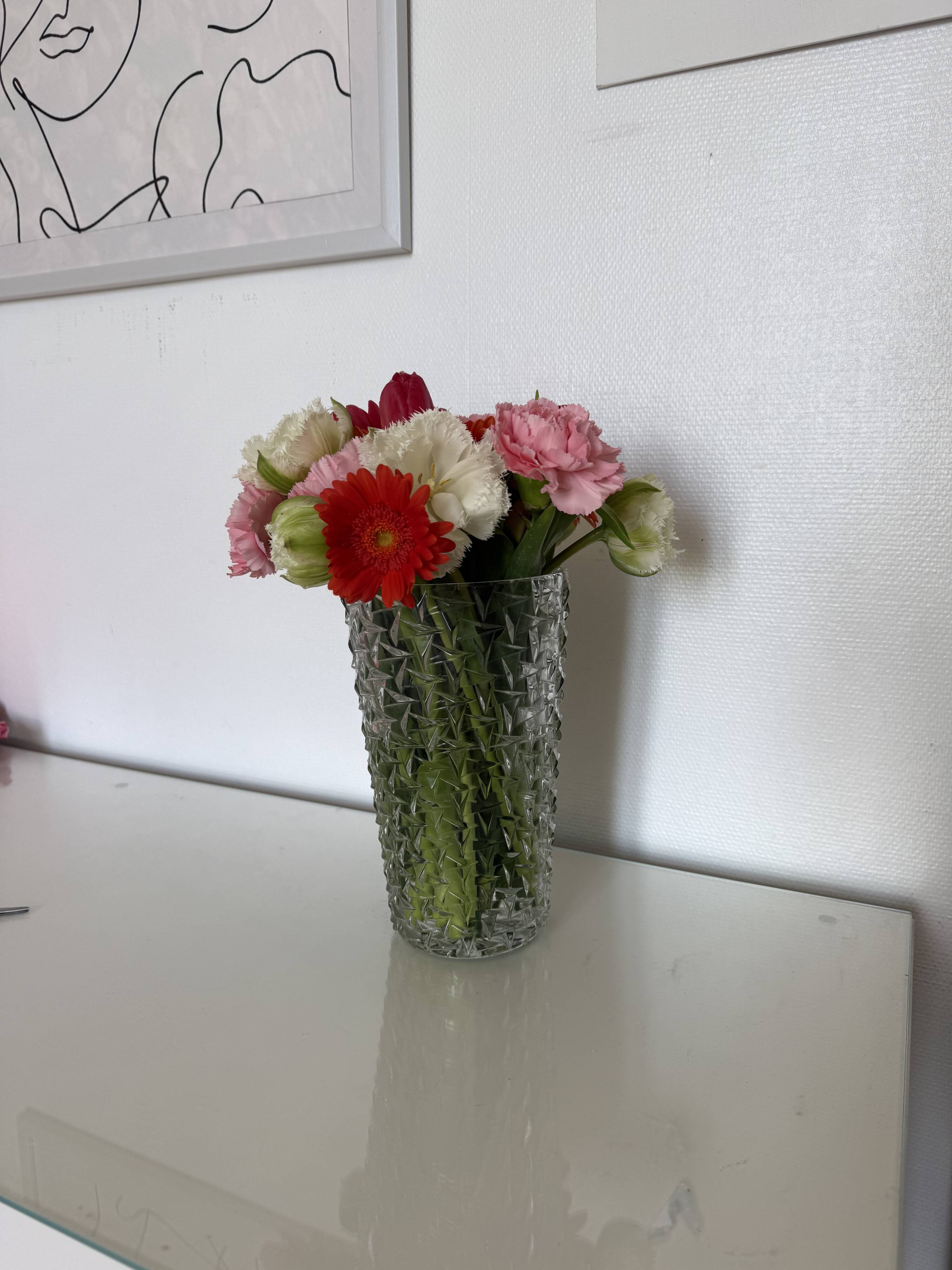 Large crystal vase