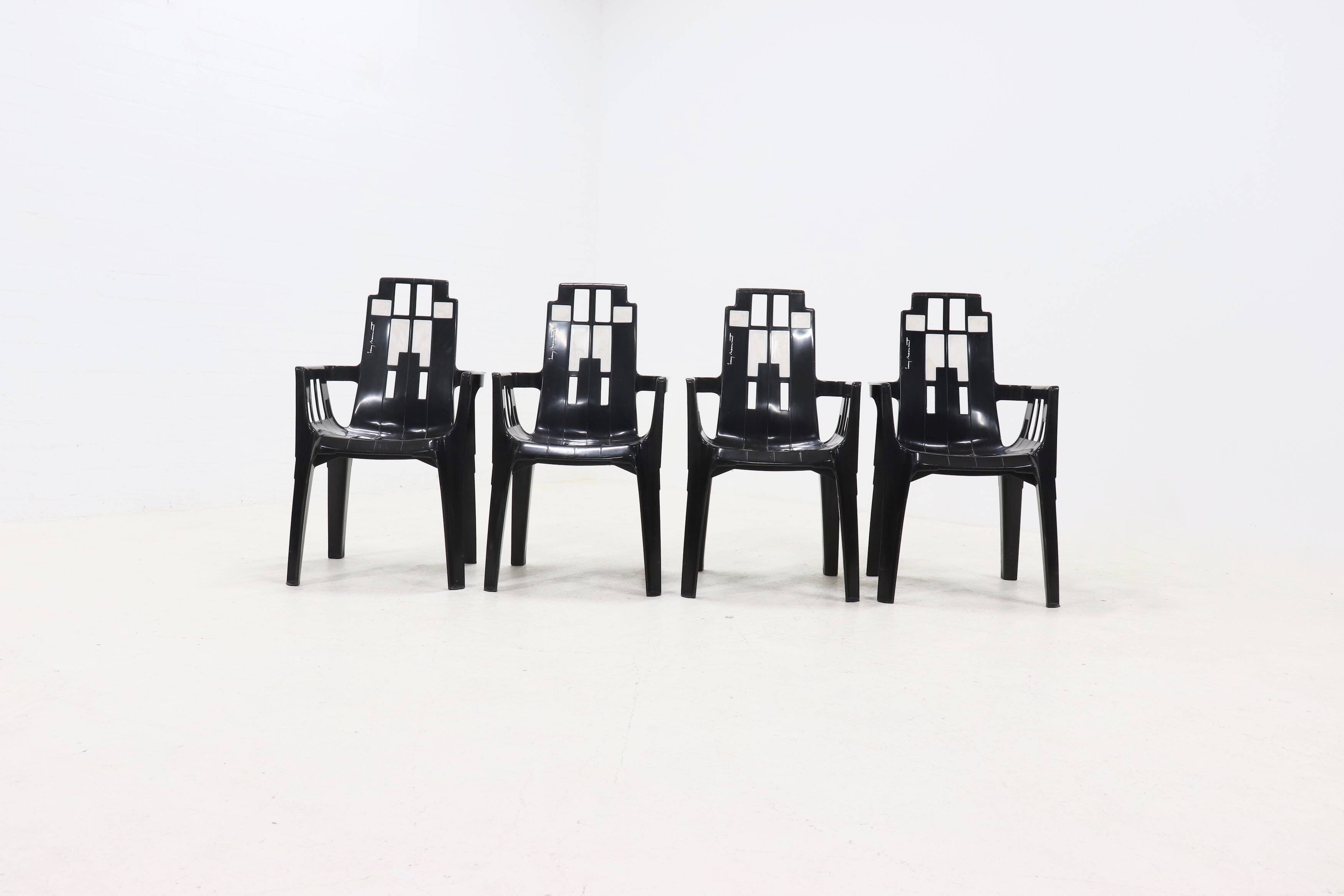 Set of 4 Boston Chairs by Pierre Paulin for Henry Massonnet France 1980s