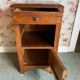 Vintage wooden nightstands/bedside tables carved with art deco motifs