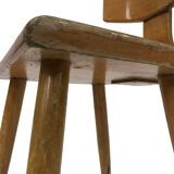 Chaise d'école en bois, Hollant 1960