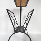 Vintage 1950s side table magazine rack ceramic & steel 50s 1950s music