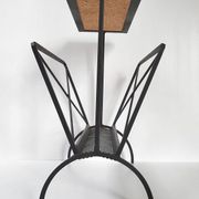 Vintage 1950s side table magazine rack ceramic & steel 50s 1950s music