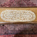 Solid wood and glass table