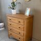 Vintage light oak chest of drawers
