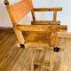 Fauteuil pliant bois et cuir