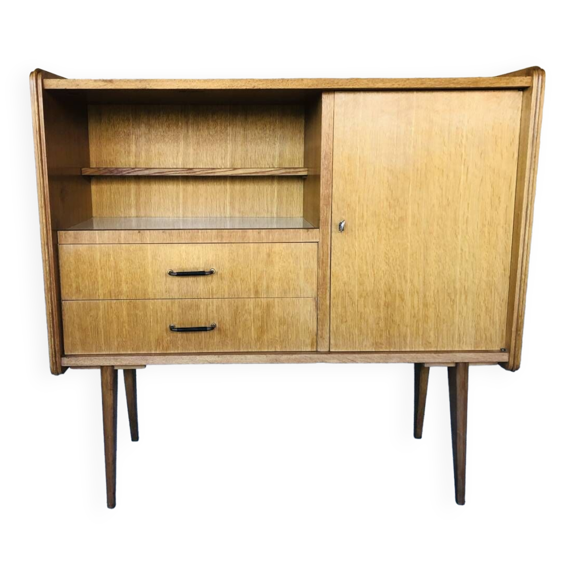 Vintage storage unit on compass legs by SAM Circa 50's/60's