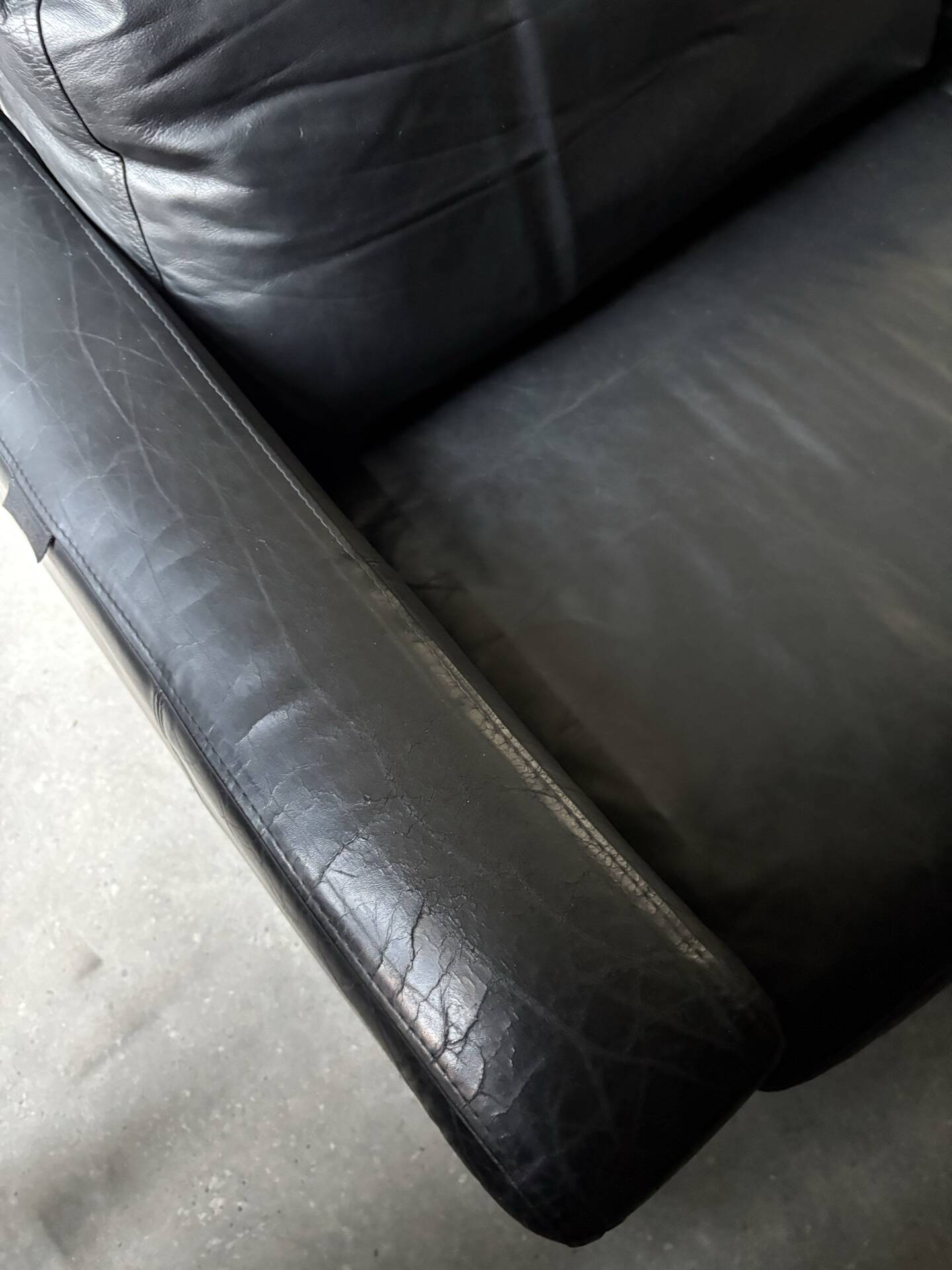 Set of (2) mid-century armchairs and a 2-seater sofa.