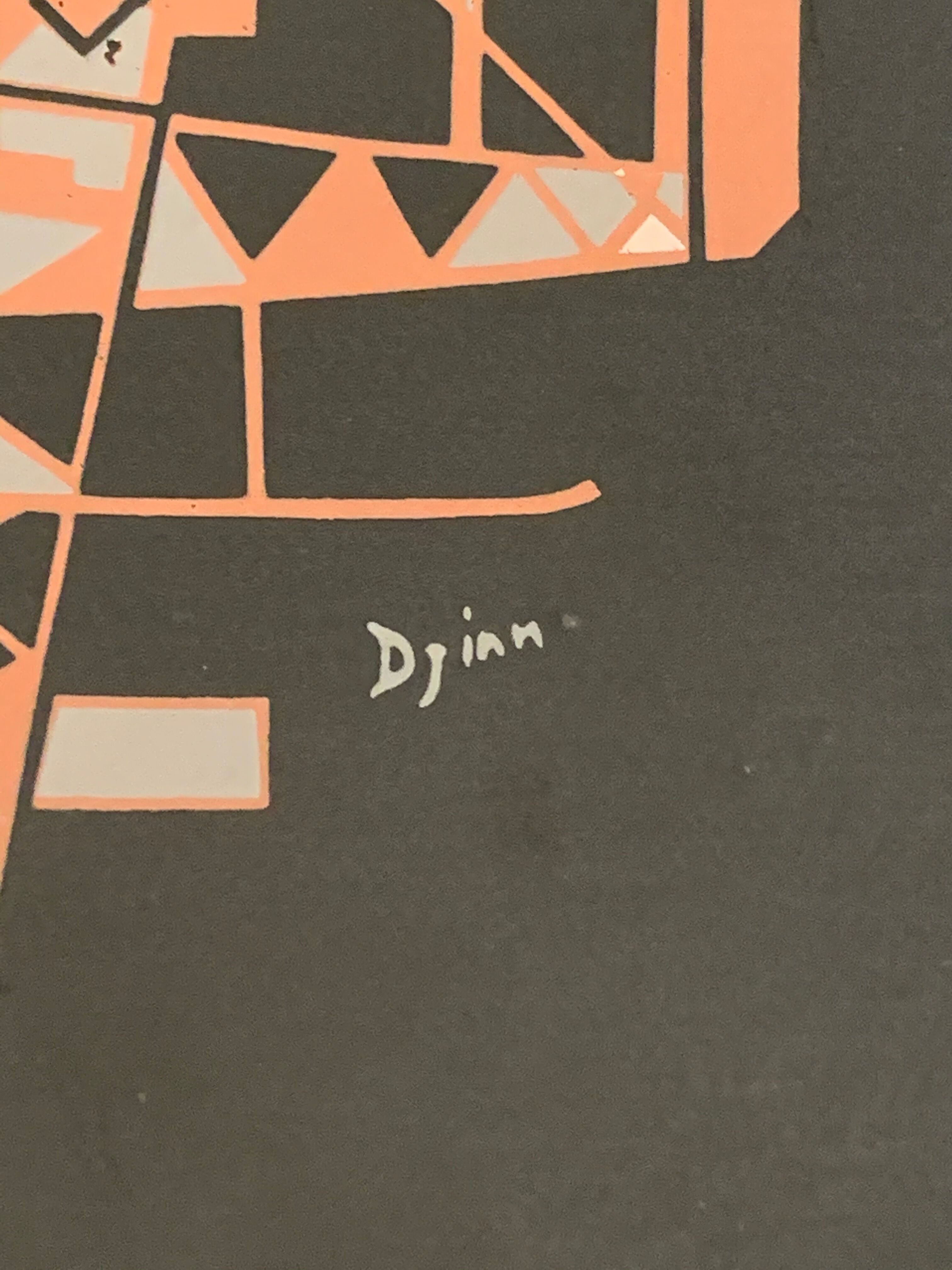 Empty Djinn enamelled black ceramic pockets, helicopter aviation theme