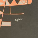 Empty Djinn enamelled black ceramic pockets, helicopter aviation theme