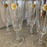 6 Cristal d'Arques flutes, Versaille model