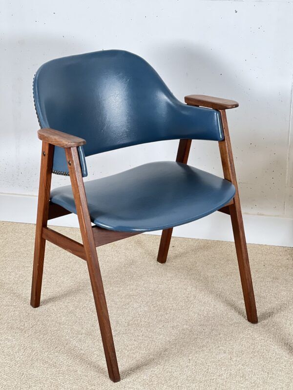 Pair of Danish armchairs with original vinyl