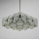 Brutalist Glass Chandelier by Kamenicky Senov, 1970s
