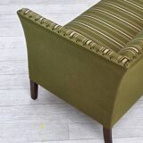 1970s, Danish 2-seater sofa, original green furniture wool, beech wood.