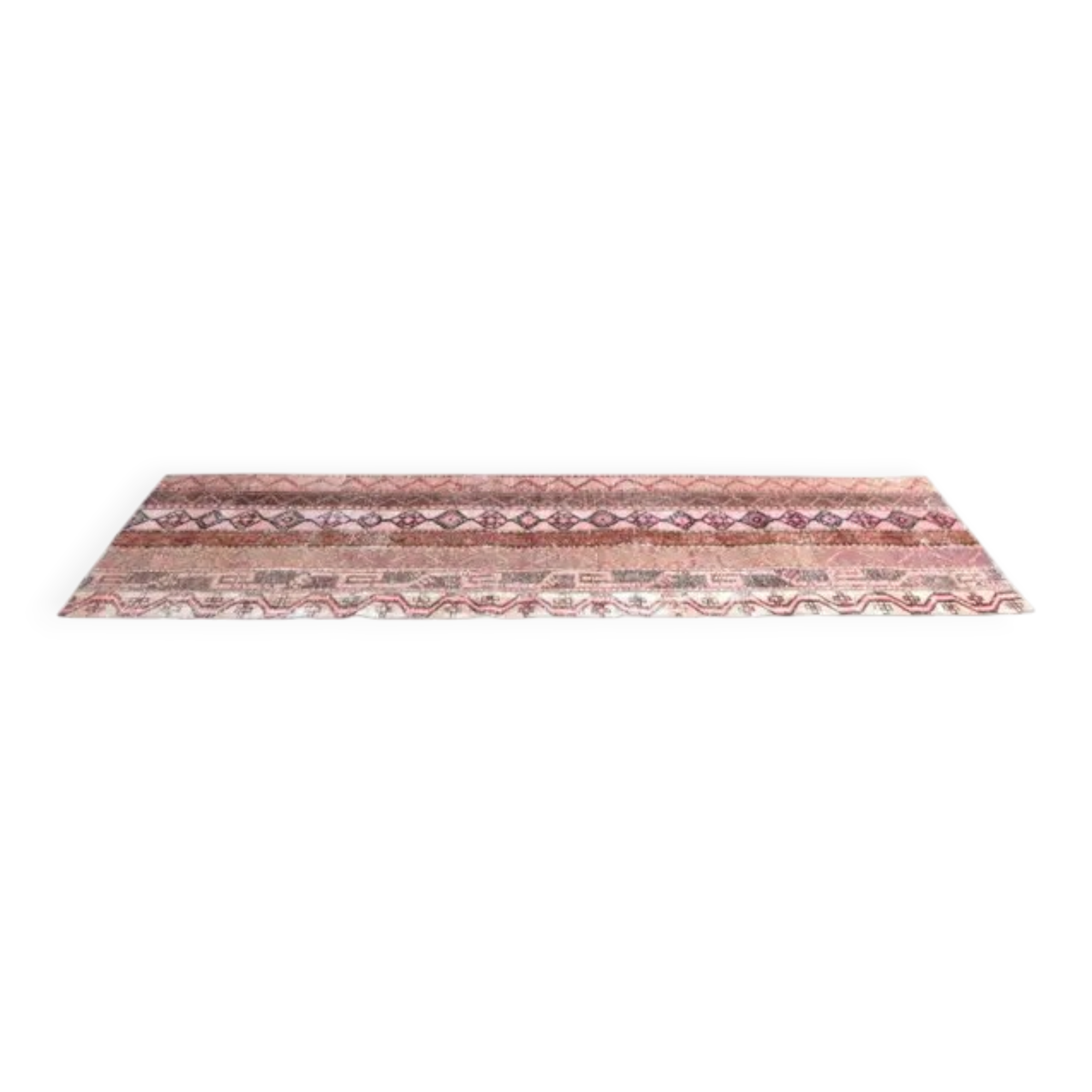 1970's Vintage Turkish Hand-Knotted Hallway Kitchen Runner Rug 84x296