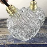 Paire d’appliques murales en verre ciselé
