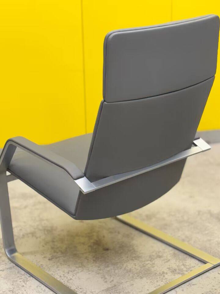 Fauteuil Relax Erpo Classics CL265 et repose-pieds - Cuir gris