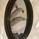 70s round mirror - 40cm