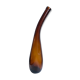 Amber bottle in blown glass 70s