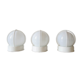 Lot of three globe wall sconces