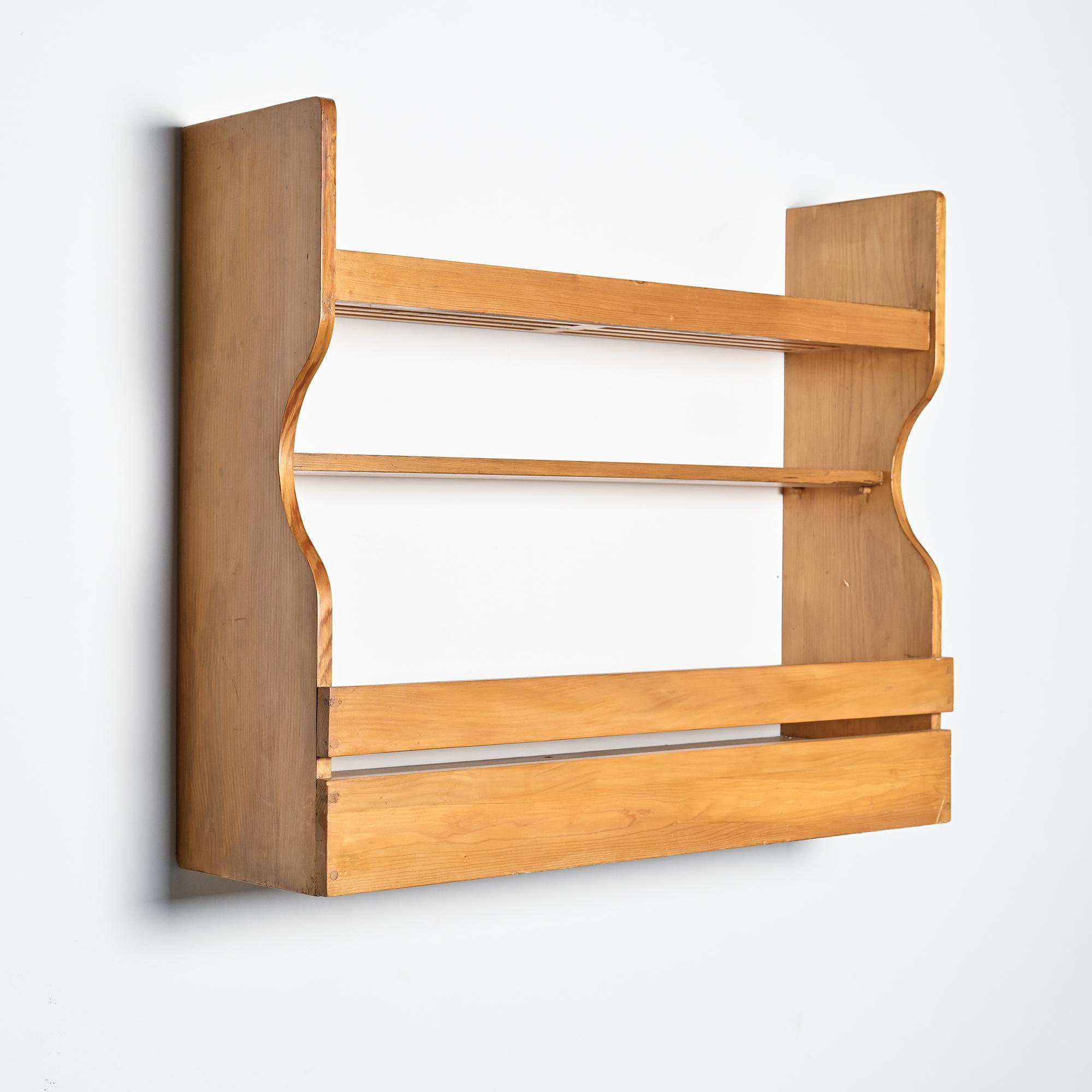 Charlotte Perriand, wall-mounted sideboard Las Cases, Les Arcs, around 1970