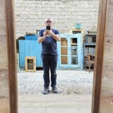 Burmese teak mirror