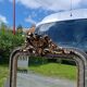 Antique mirror with pediment 152/86 cm