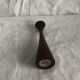 Vintage stained birch wood candle holder, Scandinavian design