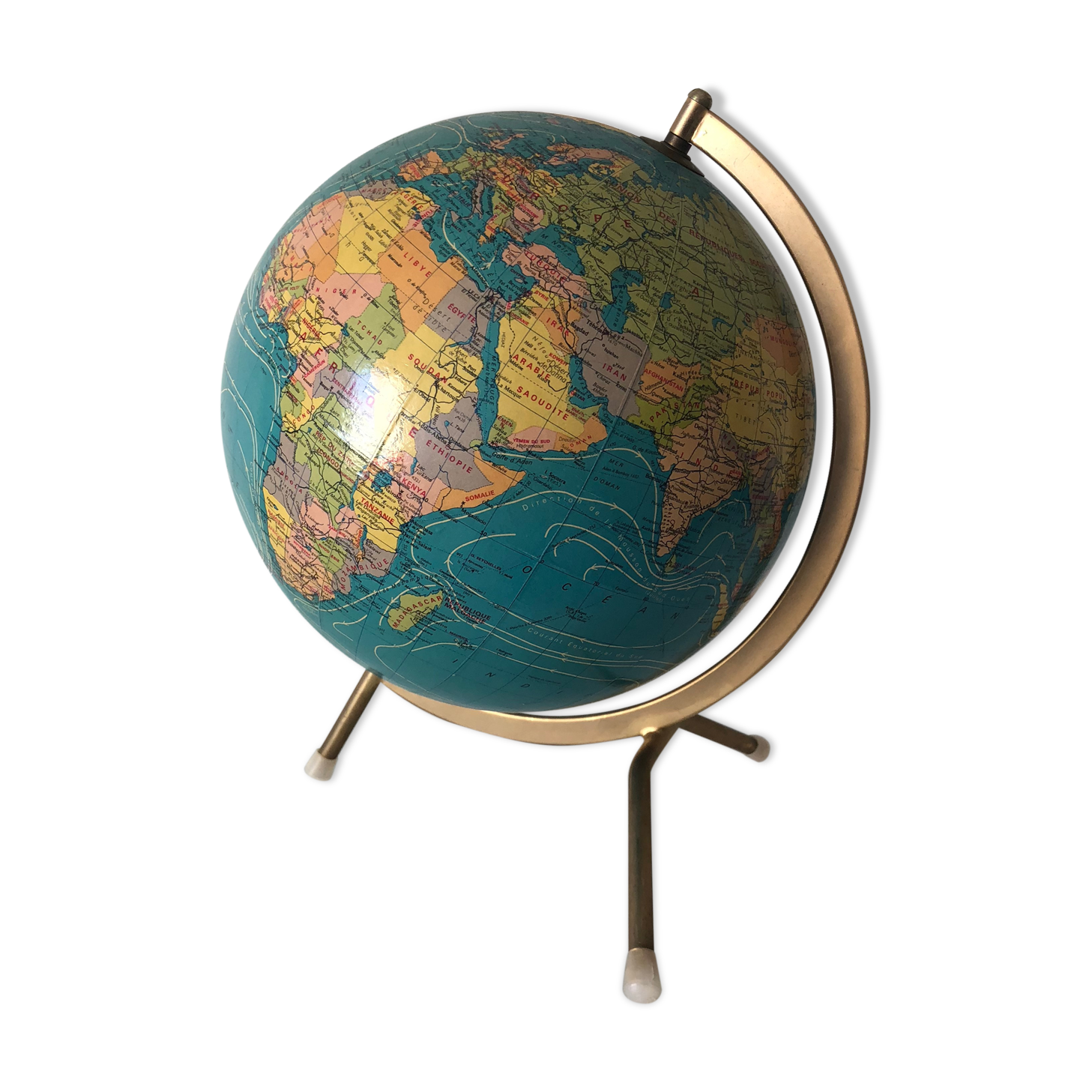 Globe taride tripod 27cm vintage 1978