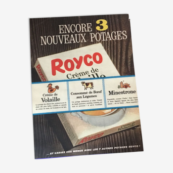 Vintage advertising to frame royco