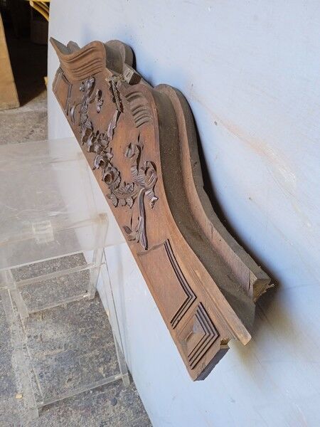 Pediment carved wood paneling Louis XVI style ep XIXth