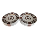 Geneviève Lethu, 1998 - 12 dessert plates, "L'or des Akans" model