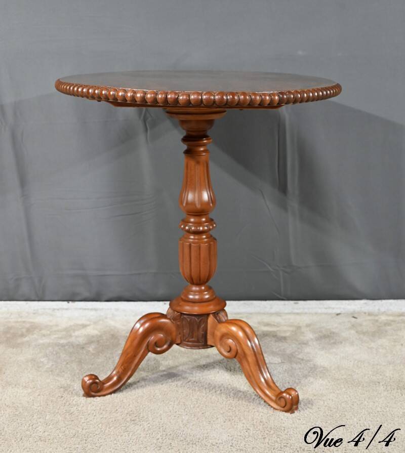 Oval Pedestal Table with Mahogany System, Louis Philippe period – 1st part 19th century