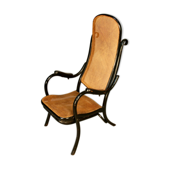 Canné wooden rest chair in curved wood
