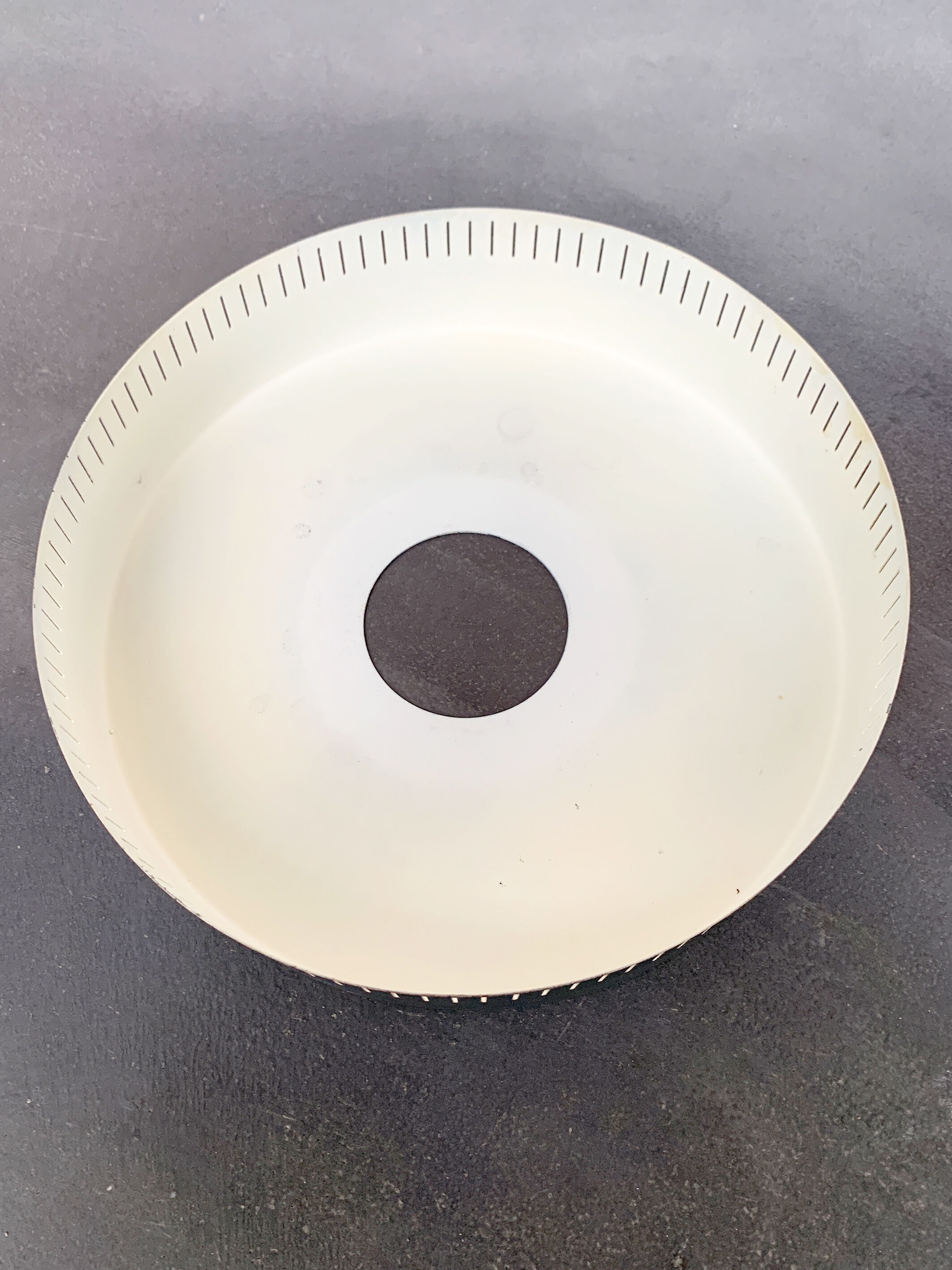 Modernist pendant lamp opal glass and grey metal Bent Karlby for Lyfa, Denmark, 1950-60