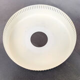 Modernist pendant lamp opal glass and grey metal Bent Karlby for Lyfa, Denmark, 1950-60