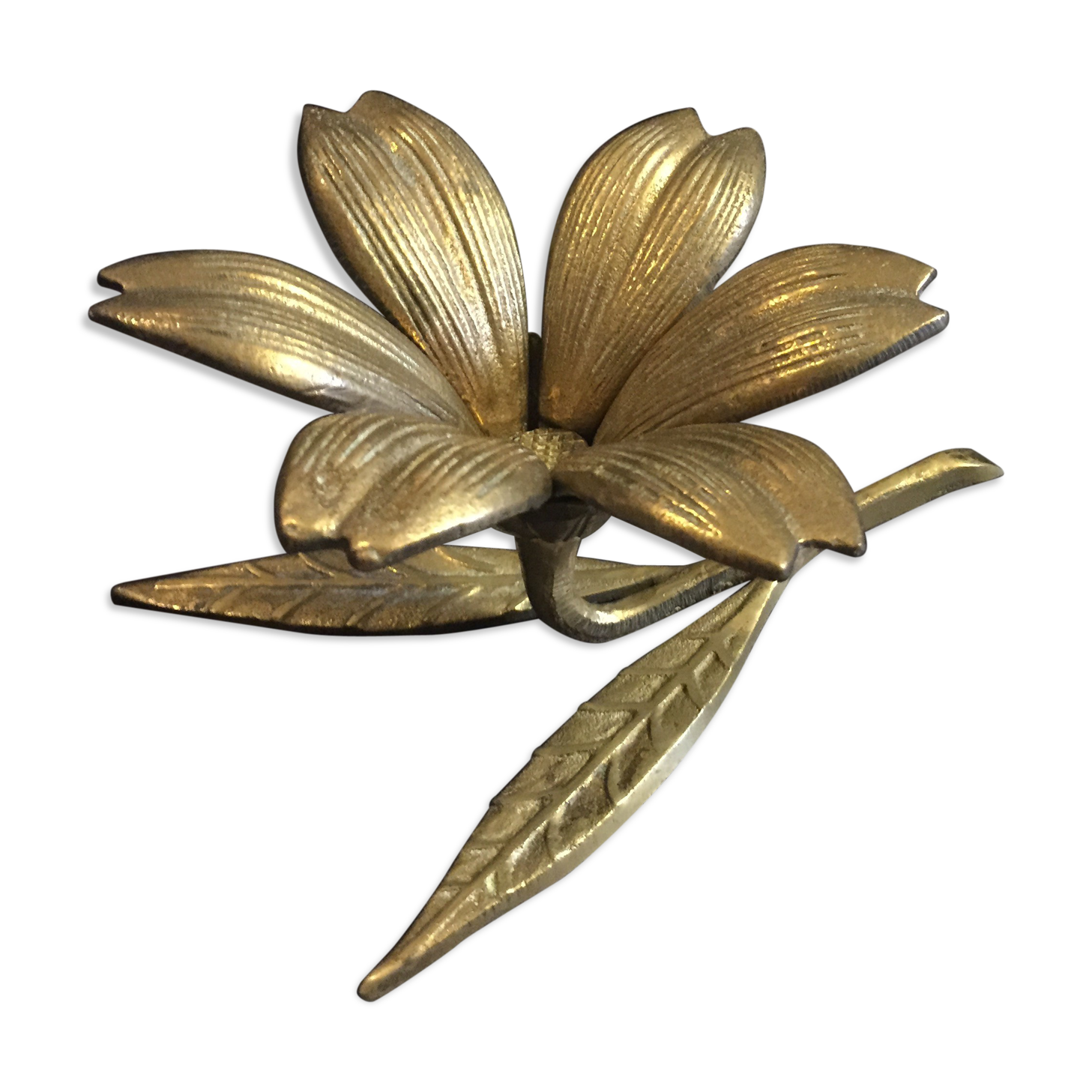 Brass flower ashtray