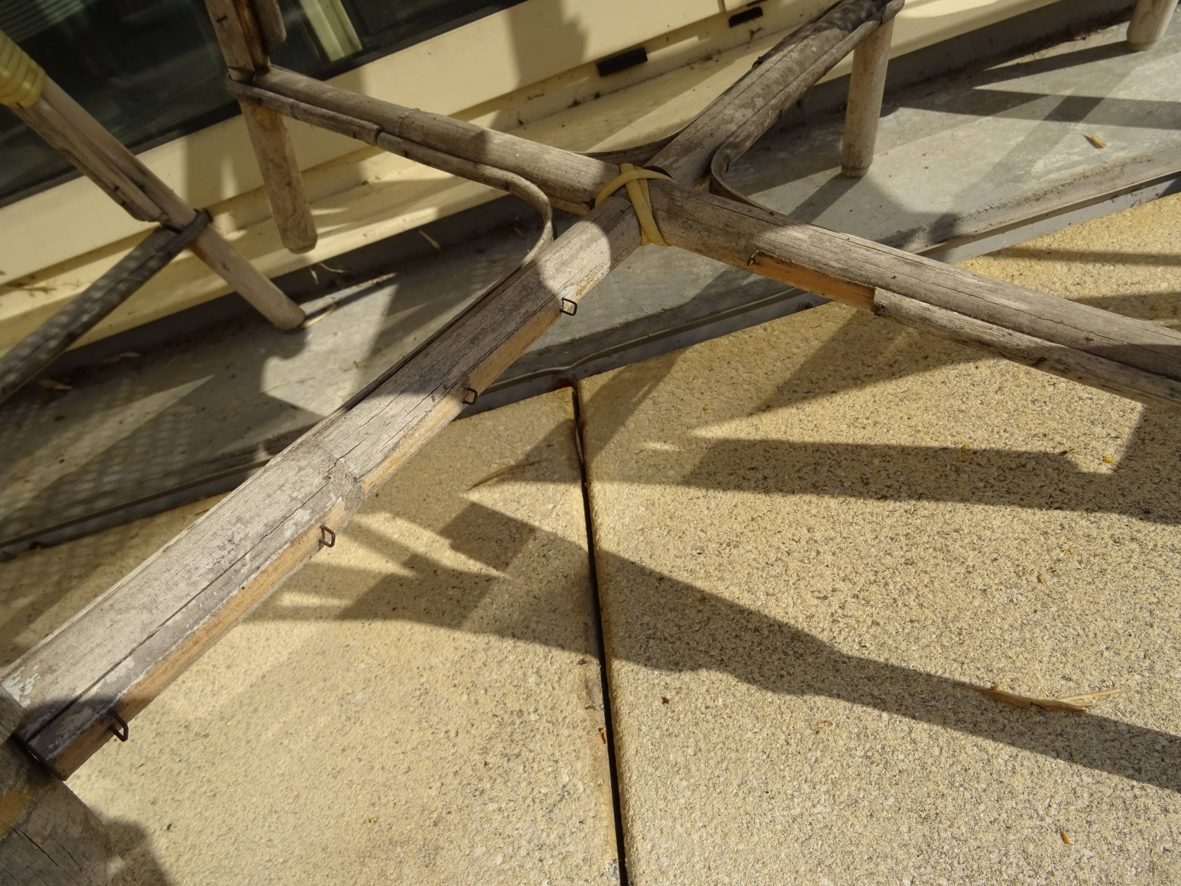 4 vintage bistrot de Paris rattan chairs