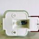 Glass and wood wall sconce light
