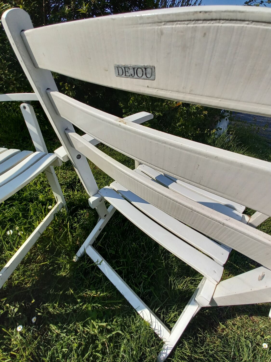 Paire de fauteuils vintage jardin Dejou