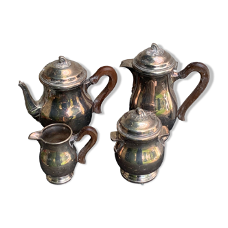 Coffee set in silver metal Orbrille hallmark