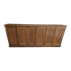 Oak workshop furniture with sliding doors.