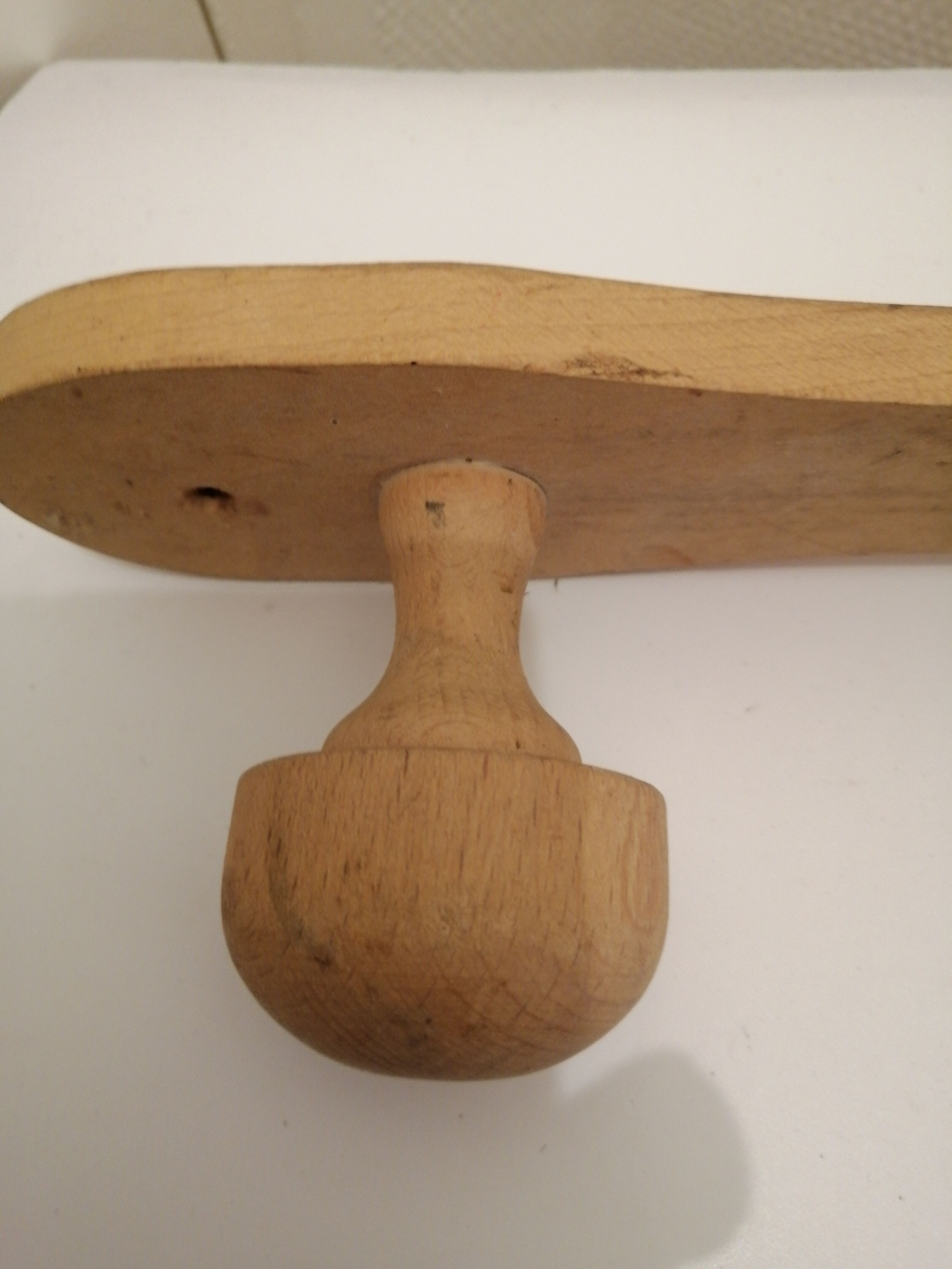 Wooden wall coat rack