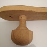 Wooden wall coat rack